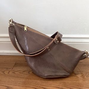 SEVILLA SMITH the “Marisol” leather bag In Tamponato Grey w Grey strap